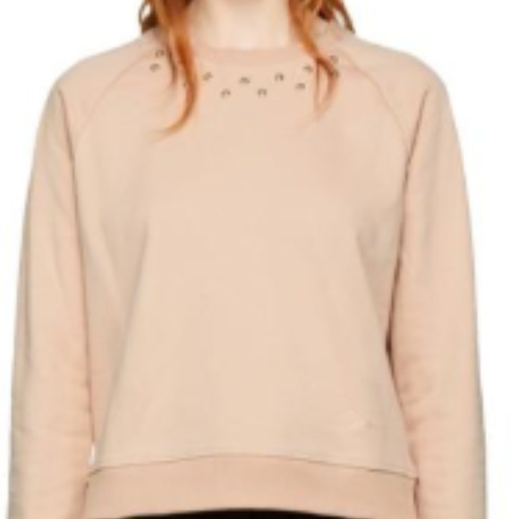 Carven - Carven Pink Studs Sweatshirt in 353 Blush - Picture 2 of 4